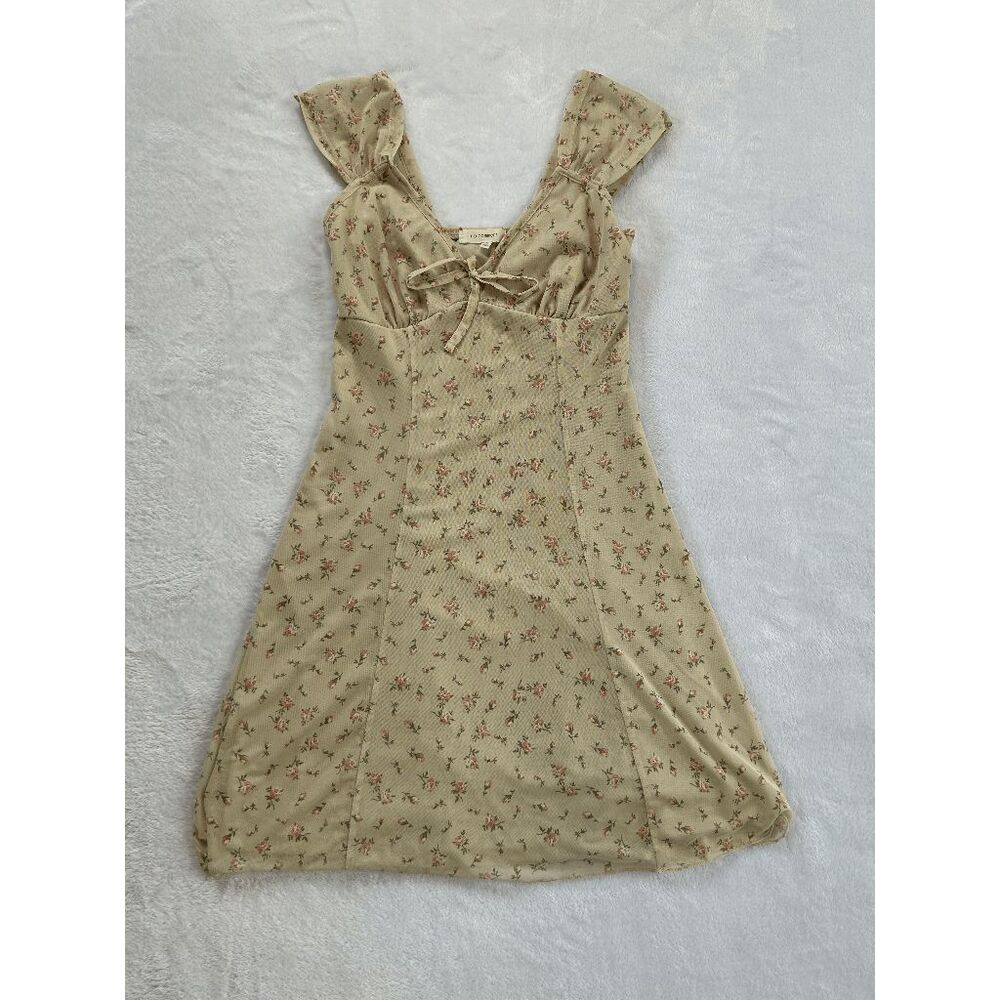 No Comment Y2K Babydoll Mesh Overlay Dress, Short Size M, Balletcore, Fairycore,